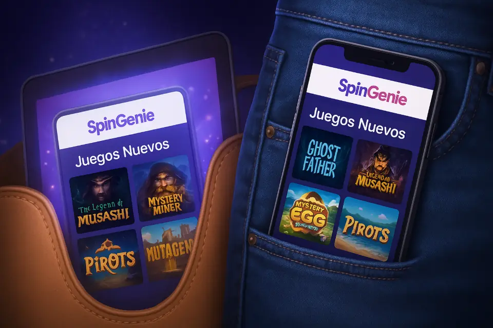 Lleva el juego contigo, spingenie mobile en tu teléfono y tableta a cualquier parte
